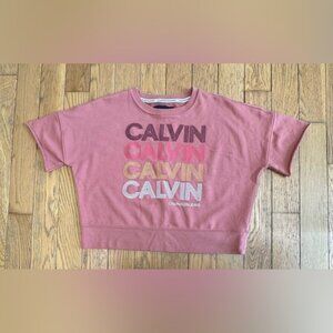 Calvin Klein - Women’s Short Sleeve Crew Neck Sweatshirt - Size M